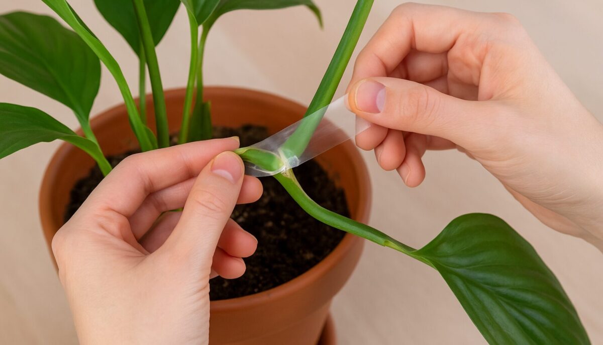 観葉植物の茎が折れたら？セロテープでできる応急対処法！